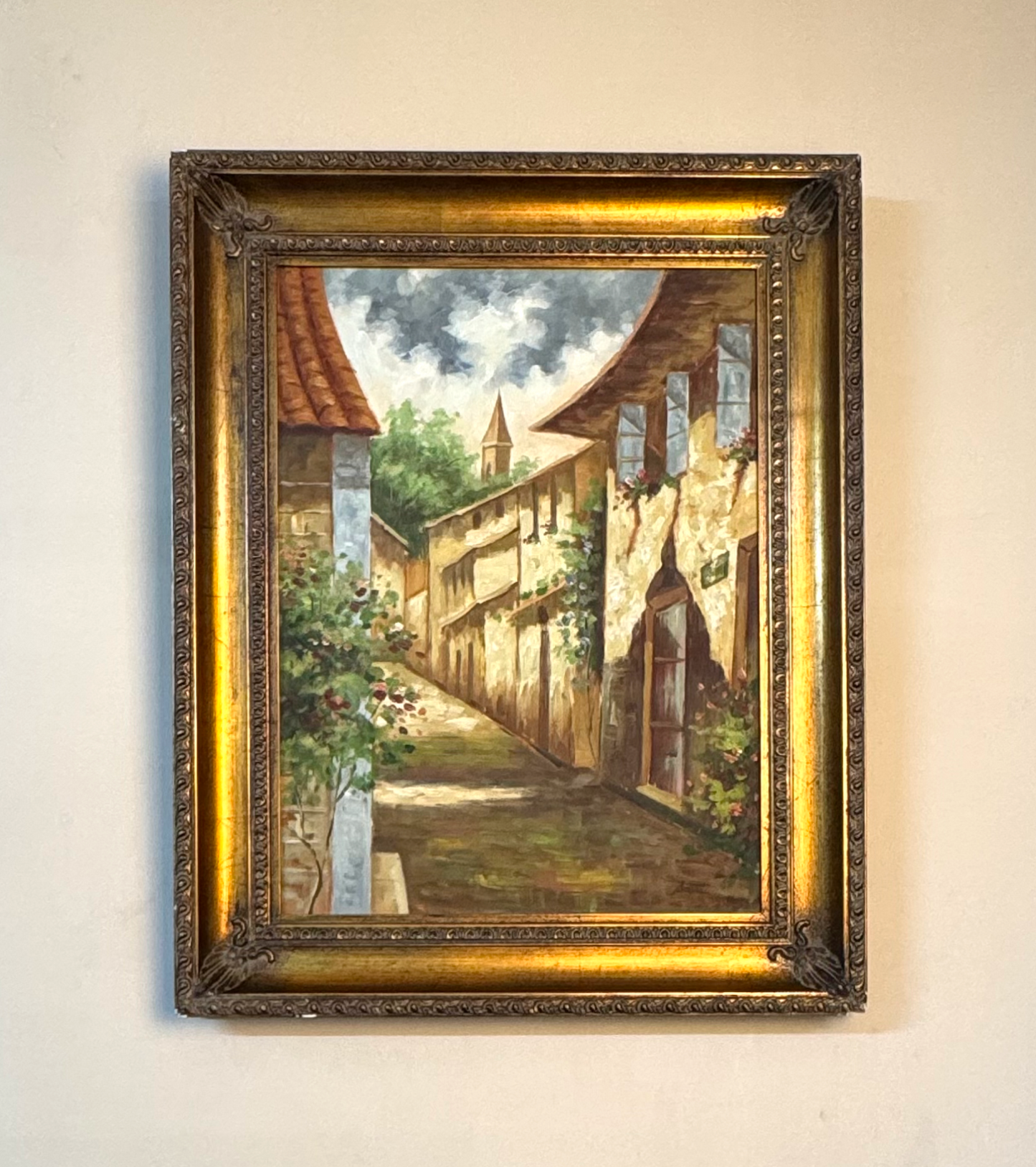 Par de Óleos con Paisajes Urbanos