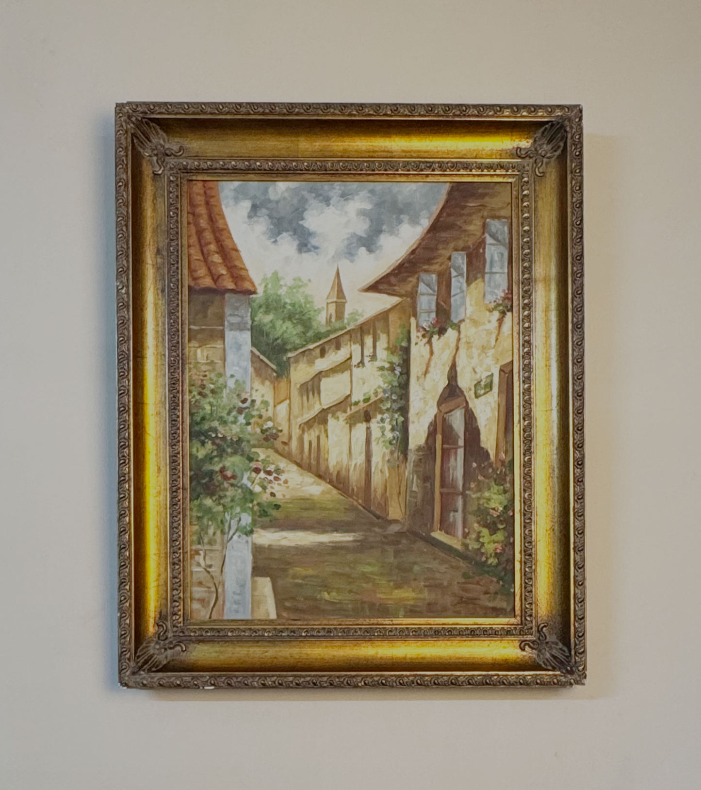 Par de Óleos con Paisajes Urbanos