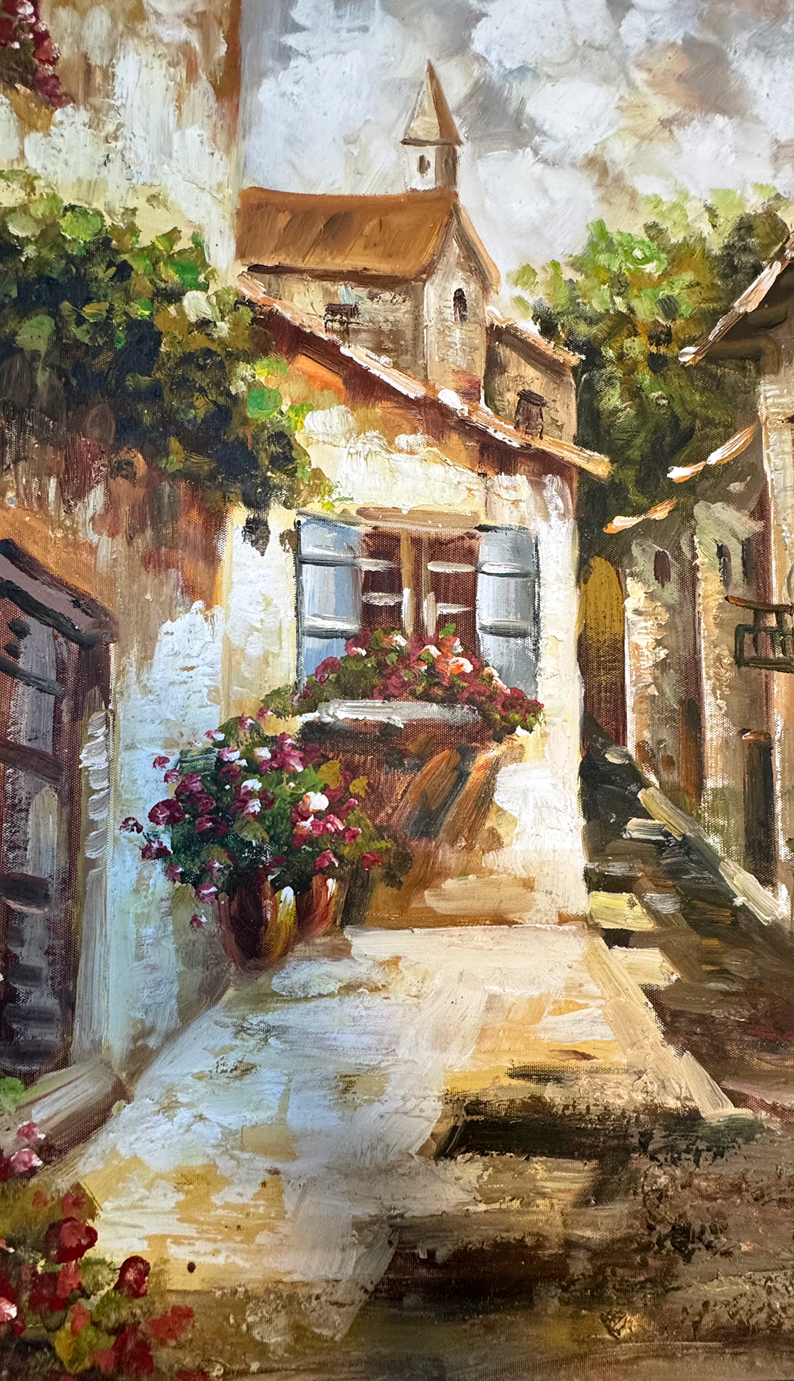 Par de Óleos con Paisajes Urbanos