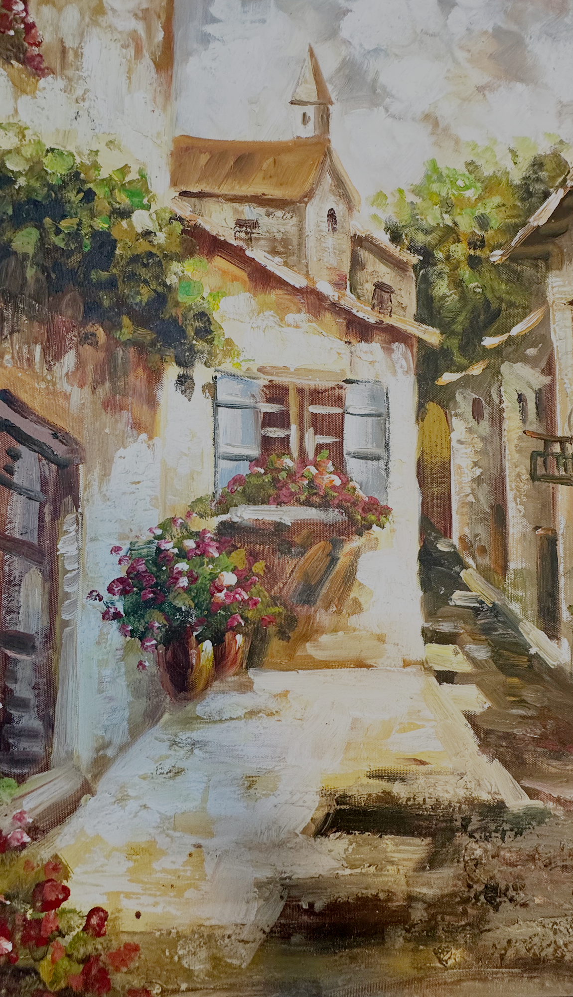 Par de Óleos con Paisajes Urbanos