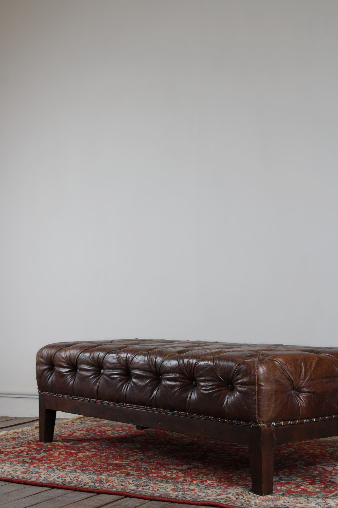 banco de piel vintage