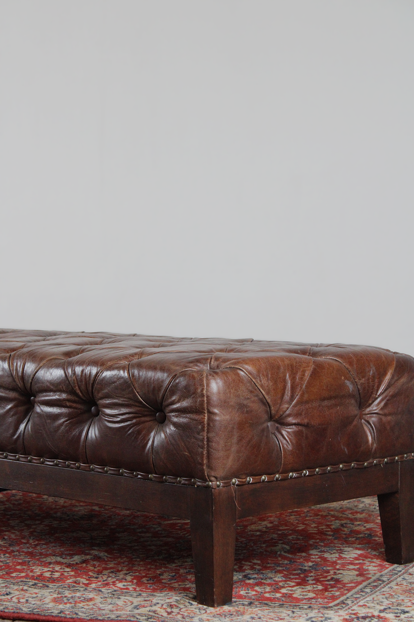 banco de piel vintage