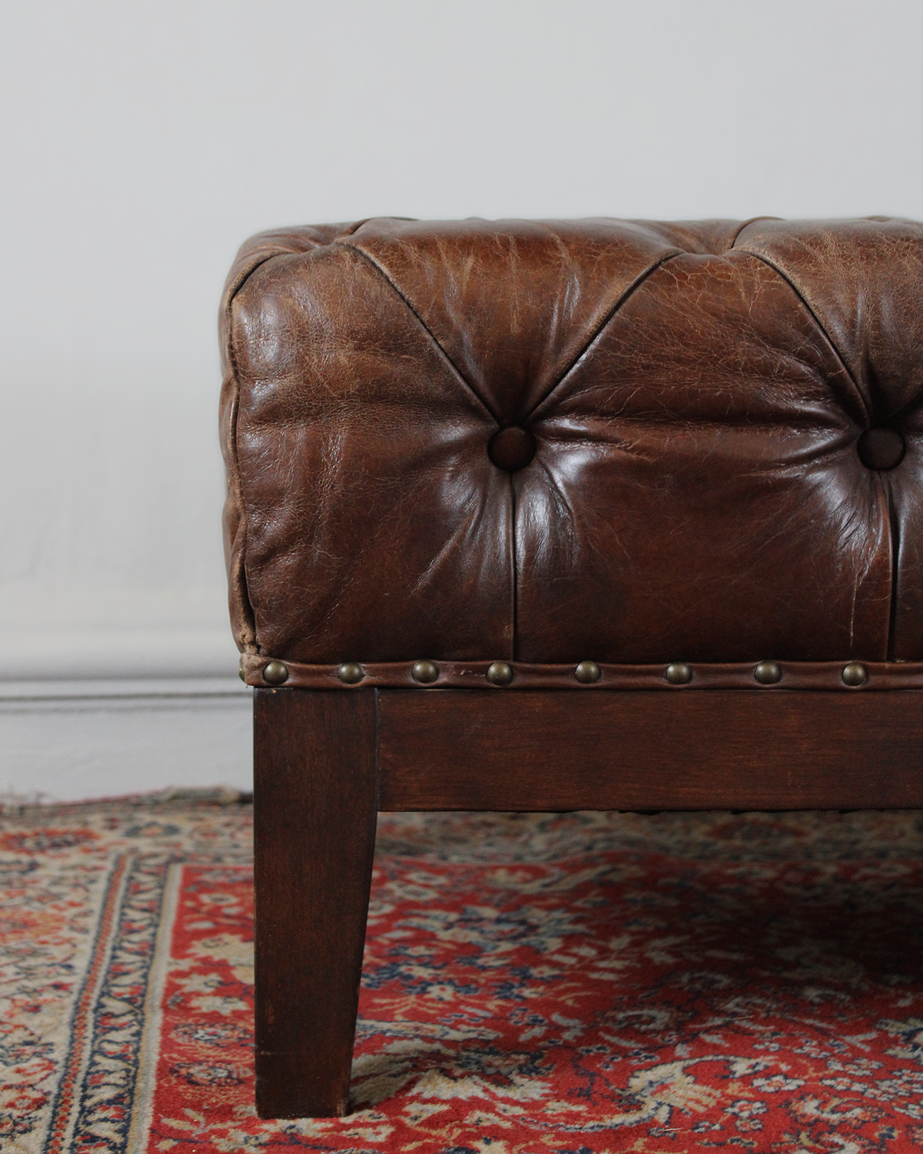 banco de piel vintage