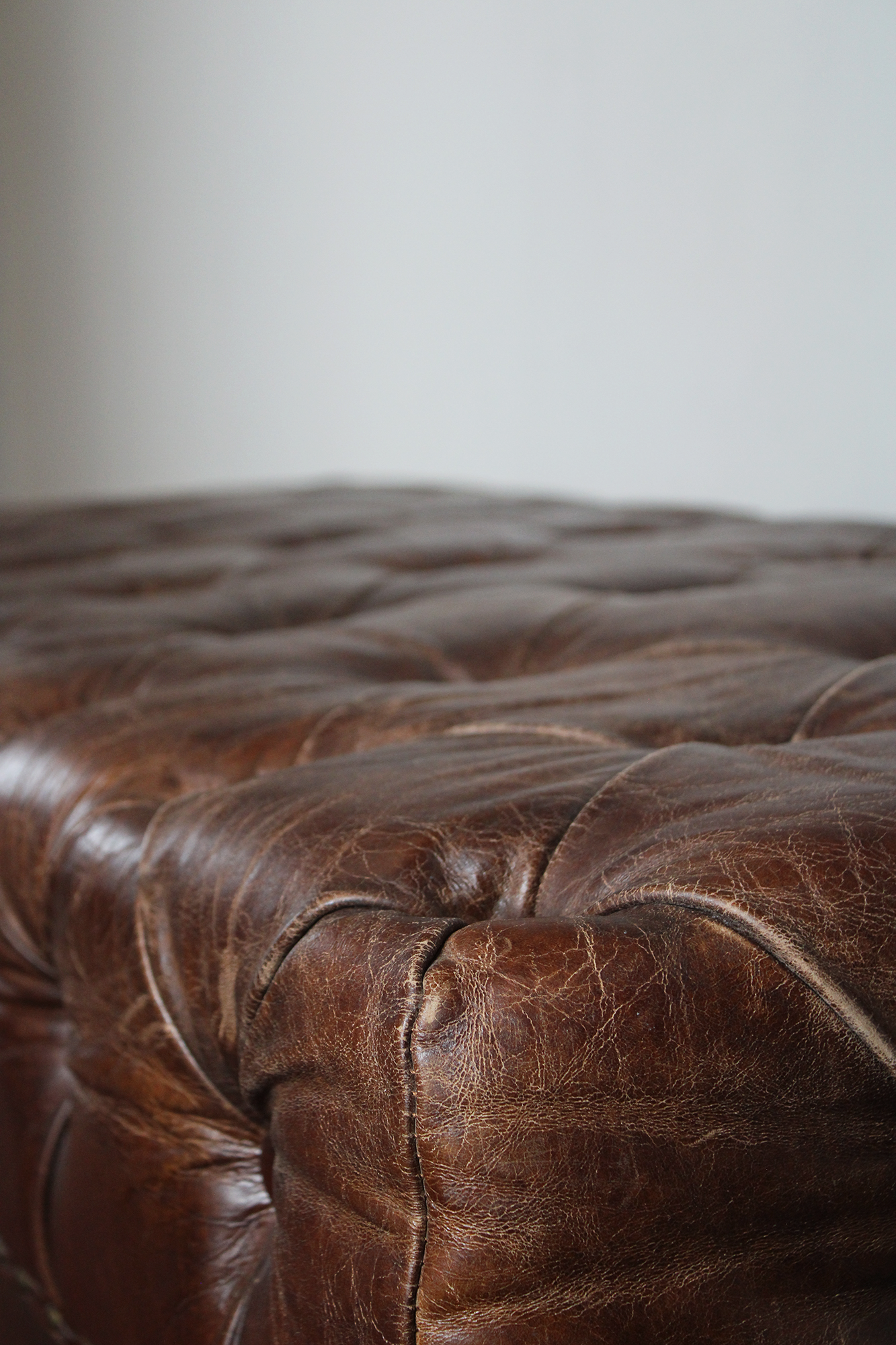 banco de piel vintage