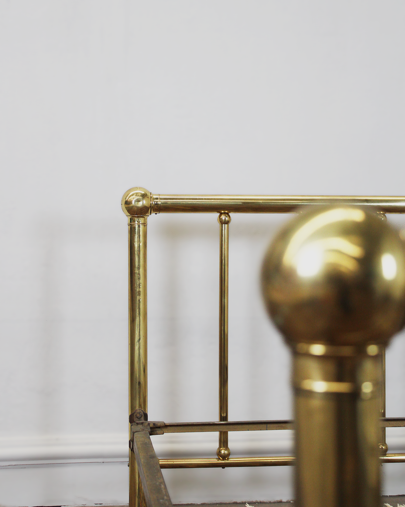 Estructura Antigua de Cama Matrimonial de Latón | Casa Perlo