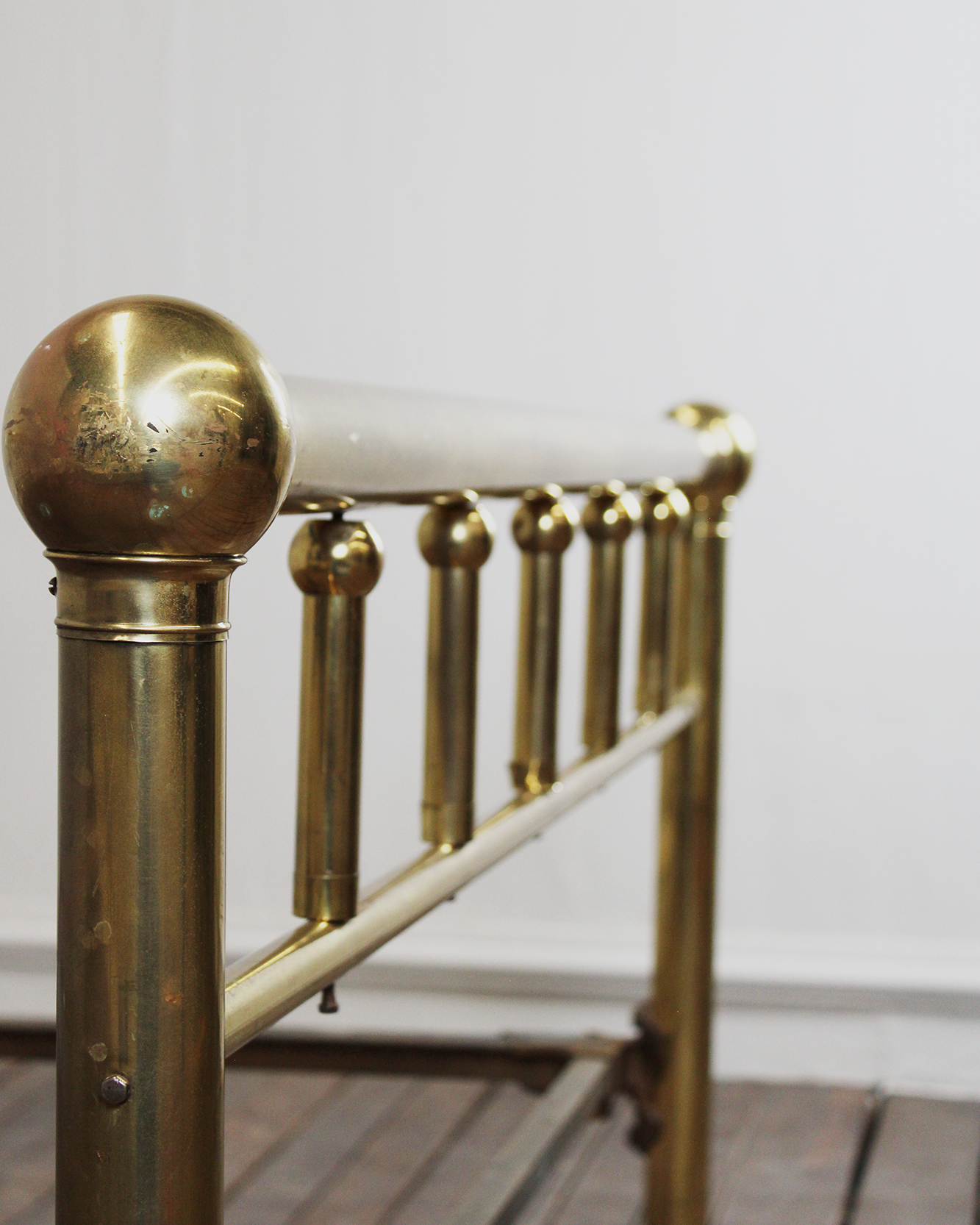 Estructura Antigua de Cama Matrimonial de Latón | Casa Perlo