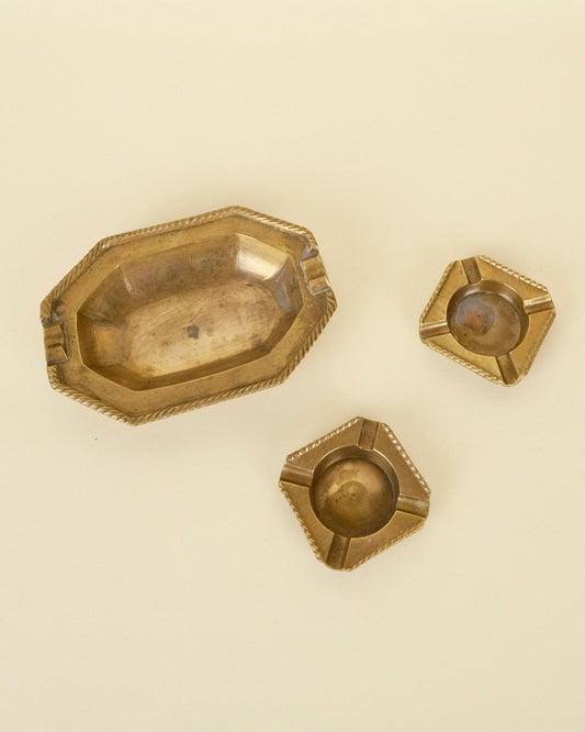 Lote de Ceniceros de Latón Vintage