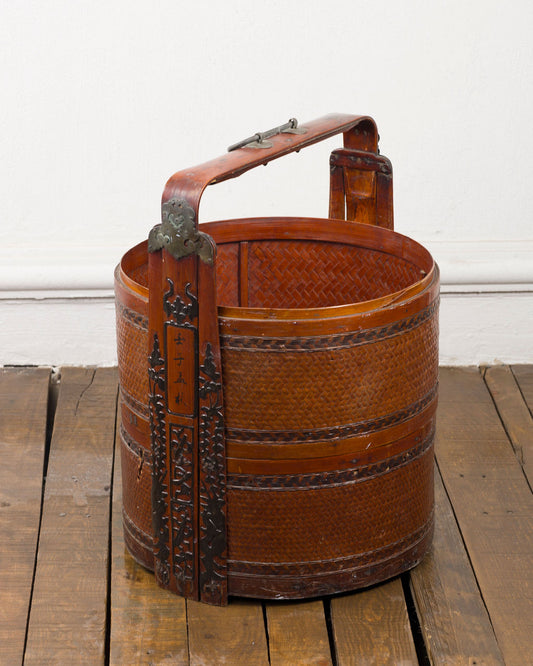 Cesta Oriental Antigua | Casa Perlo