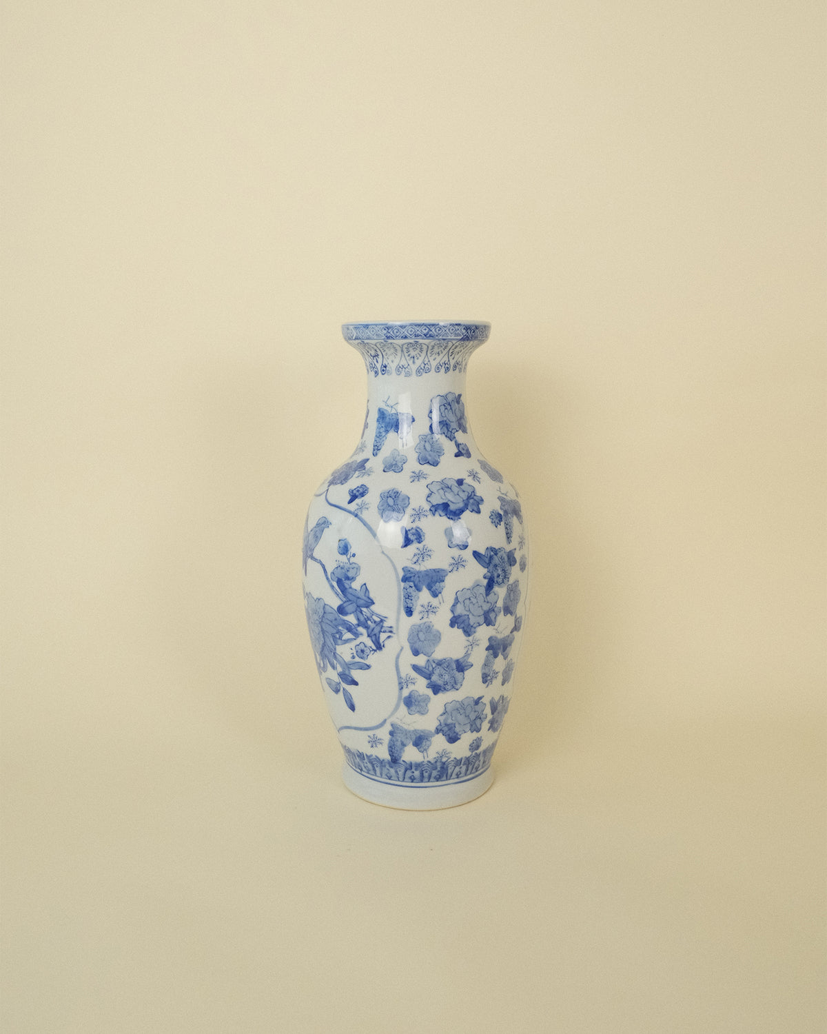Jarrón de Porcelana Oriental Vintage