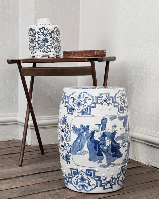 Taburete Vintage de Porcelana | Casa Perlo