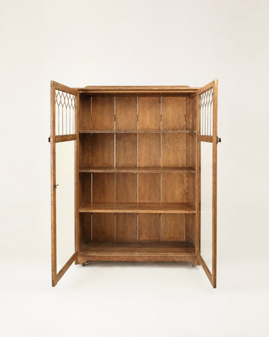 Vitrina Antigua con Vidrio Emplomado Ca. 1900