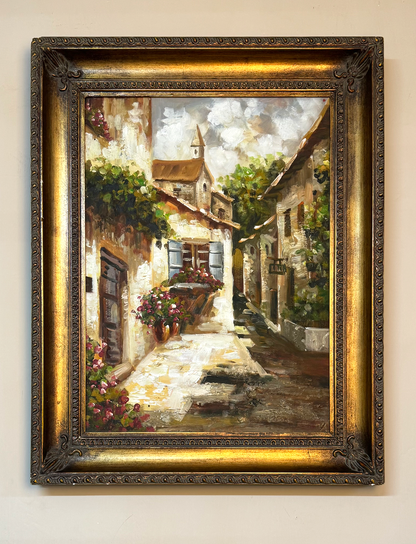 Par de Óleos con Paisajes Urbanos