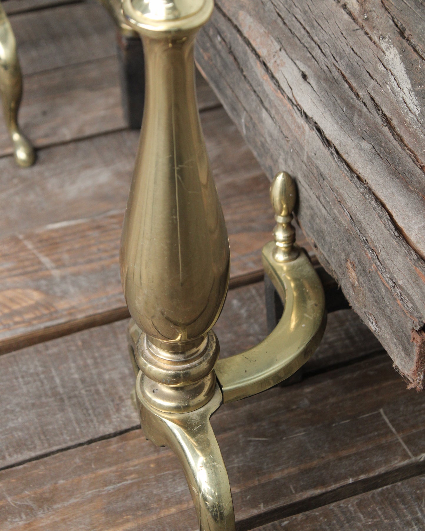 Par de Andirones de Latón | Casa Perlo