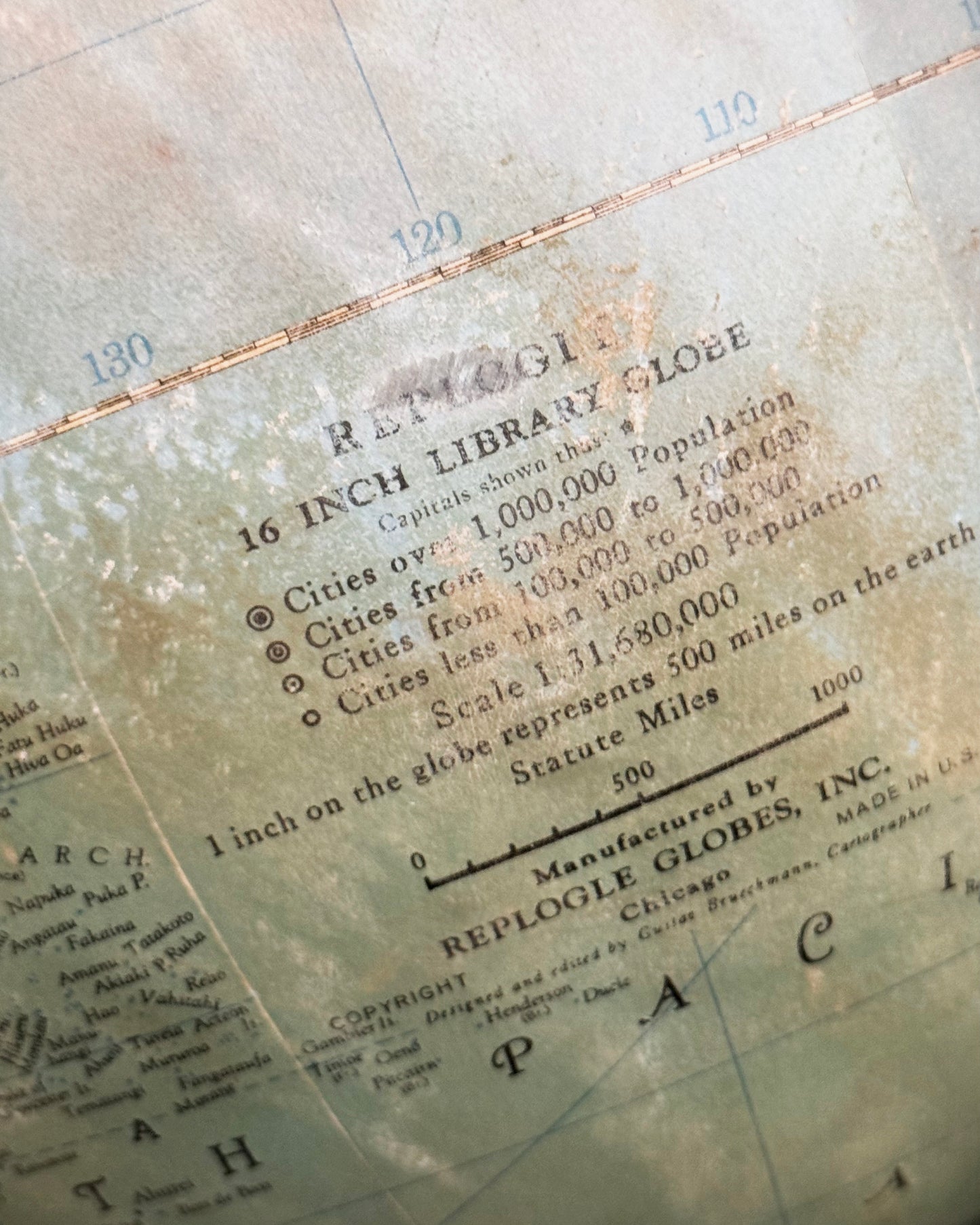 Globo Terráqueo Vintage Iluminado | Casa Perlo