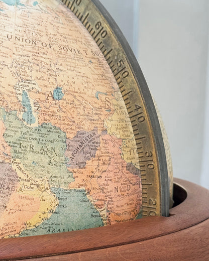 Globo Terráqueo Vintage Iluminado | Casa Perlo