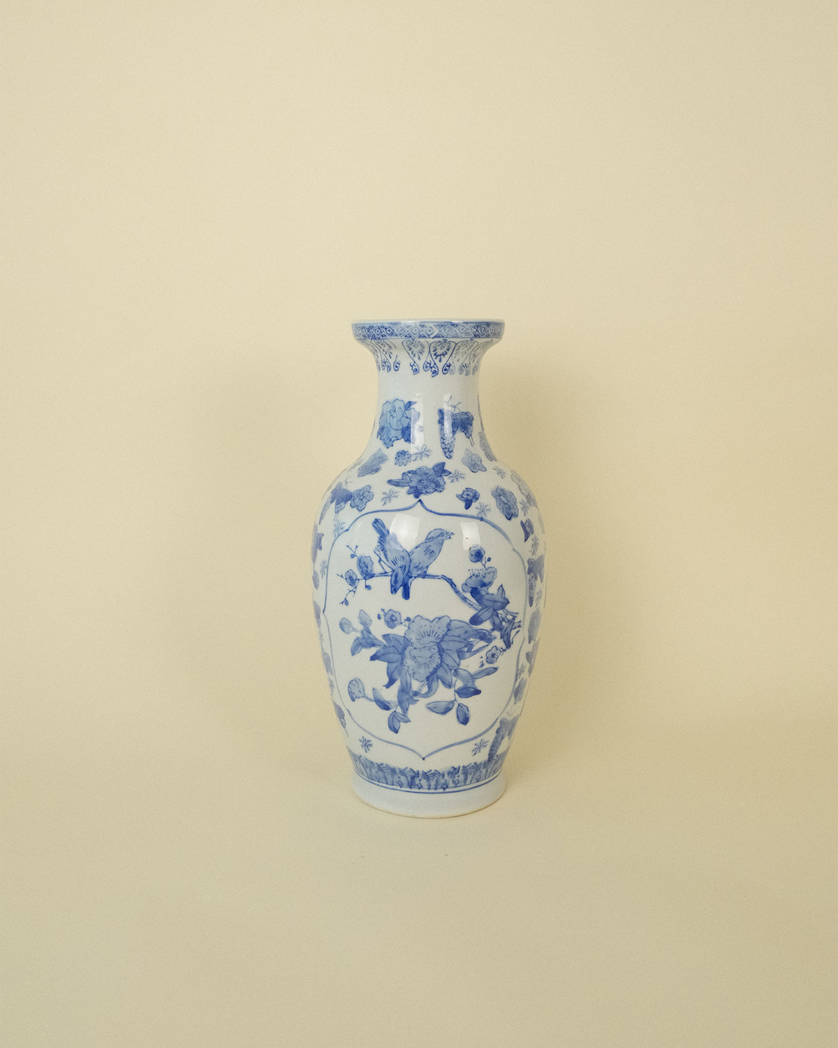 Jarrón de Porcelana Oriental Vintage