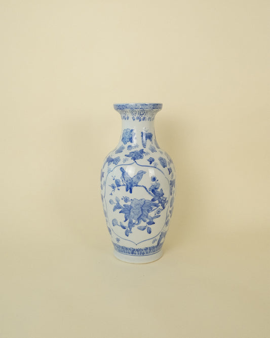 Jarrón de Porcelana Oriental Vintage