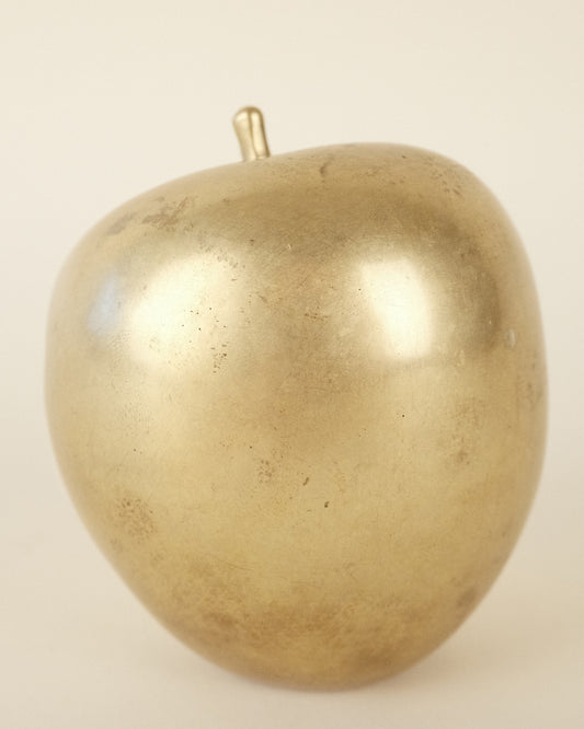 Manzana Decorativa Dorada Vintage